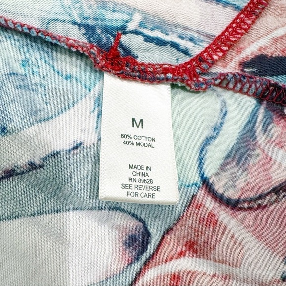 LOGO by Lori Goldstein | Abstract Tunic Short Sleeve Multicolor Size Medium - Picture 5 of 6